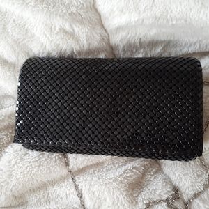 Dressy black clutch with strap